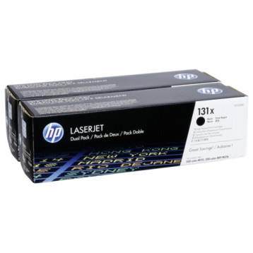 Lazerinė kasetė HP CF210XD (131X) | didelės talpos | 2 vnt. pakuotė | juoda